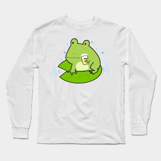 Cheers Kanpai Beer Fogg Cute Kawaii Funny Meme Animal Art Long Sleeve T-Shirt